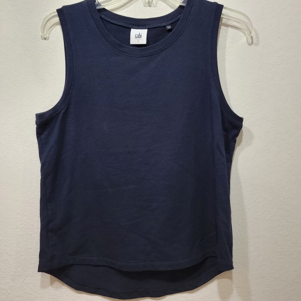 Cabi Easy Tank 5200 Navy Sleeveless Top S Shell Blue High Low